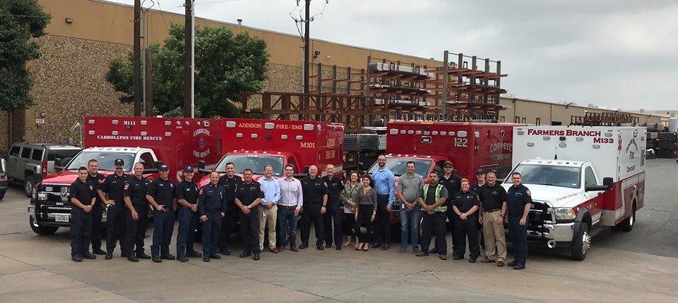 Carrollton Company’s Donation to Launch Life-Saving PulsePoint System - A group of people riding on the back of a truck - North Texas Emergency Communications Center (NTECC)